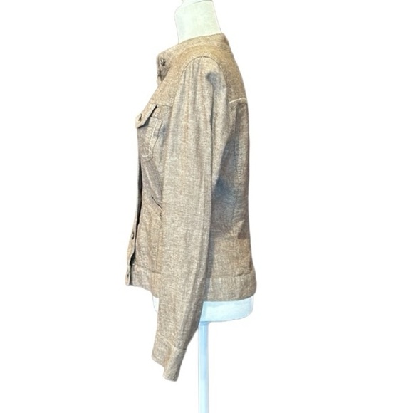Willi Smith Linen Button Front Jacket Size 8 - Picture 5 of 9